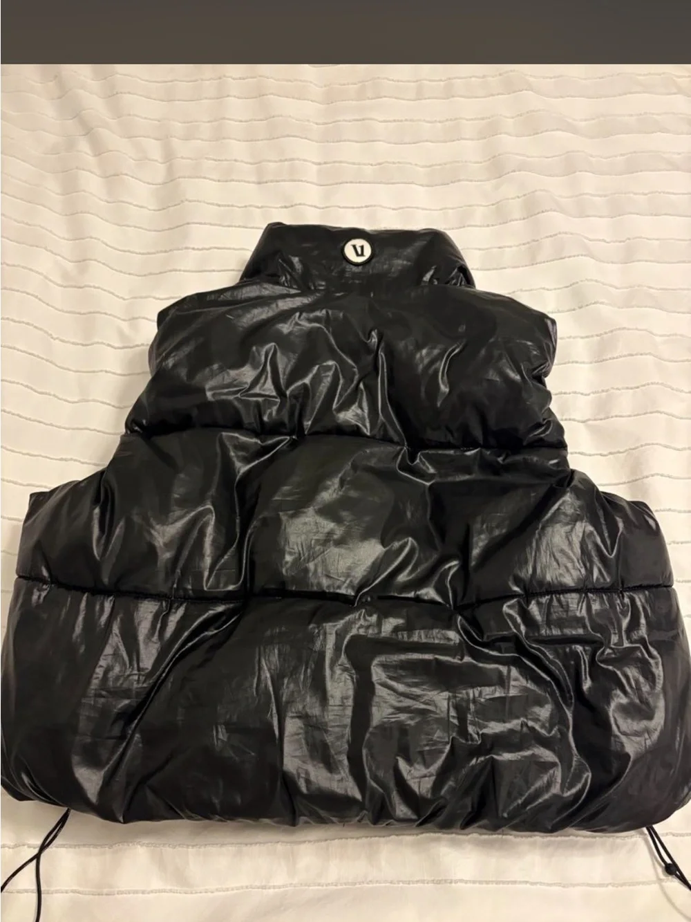 Vuori Black Quilted Puffer Vest with High Collar